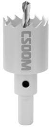 CSOOM Scie cloche M42 BiMetall de 25 mm, blanche, pour outils de perçage dans le bois, le plastique, les plaques de plâtre et la tôle