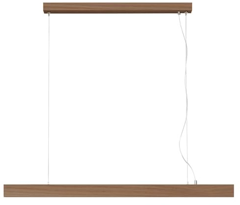 LED Wood Pendelleuchte aus Eichenholz 90 cm - Handgefertigte Hängelampe Esstisch - Deckenlampe Hängend - Hängelampe Holz - Lampe Esszimmer, Wohnzimmer und Küche - 36W 2500 lm Warmweiß Licht 3000 K