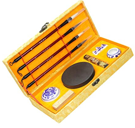 BELLIFFY Kalligraphie-schreibpinsel-set Mit Tuschestein Tuschestift Und Papier Für Anfänger Und Sammler Traditionelles Chinesisches Schreib Und Malwerkzeug