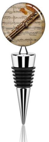 Flute Music Bottle Stopper Beverage Bottle Sealer Reusable Wine Stopper Personalised Champagne Stopper Unique Wine Bottle Corks Keep Fresh Suitable for Standard