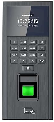 Orologio, Impronta digitale biometrica 125Khz + 13,56Mhz RFID di tastiera di controllo accessi USB elettronico Registratore di presenze, Monitoraggio avanzato del tempo(D9 10 IC Card)
