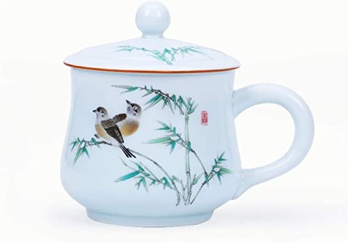 NZPOST Tazas de café Taza de café Grande con asa Taza de café Gigante de cerámica de 15,8 oz Taza de café Grande Taza de cerámica con Tapa