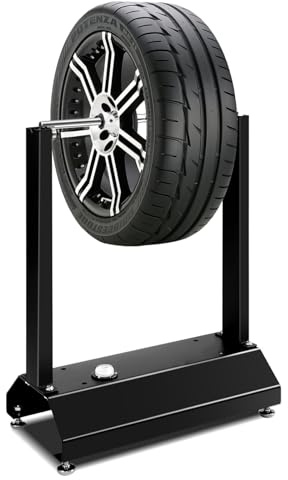 HOMFME Motorcycle Wheel Balancer, Bicycle Wheel Lifting Balance Stand with Adjustable Centering Cones, Rim Tire Balancing Rack Bike Tire Wheel Maintenance Stand, 41 x 22 x 51cm