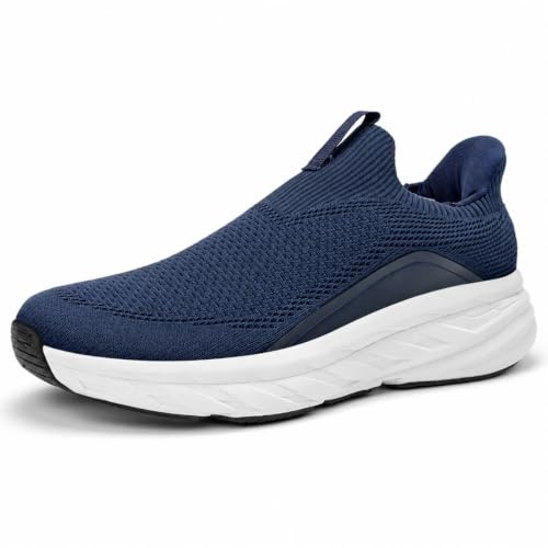 Sosenfer Men's Hands Free Slip On Trainers, Breathable Mesh Shoes | Lightweight Comfort, Non-Slip Sole, Easy On and Off, for Walking, Travel, Work, Gym and Casual Daily Wear