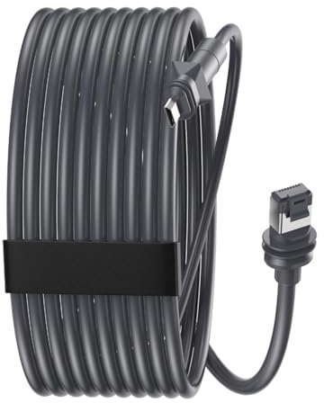 Câble Ethernet Satellite Rectangulaire, ajusté pour Le Routeur GEN3 26AWG Extension IP68 Pépornelle d'eau 46m 150ft, Conçue Spécifiquement pour Connecter Le Routeur à