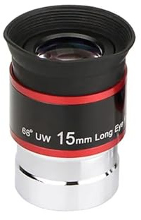 Ocular Ultra Gran Angular de 68° 6 mm, 9, 15 m y 20 FMC 1,25 for telescopio astronómico(15mm)