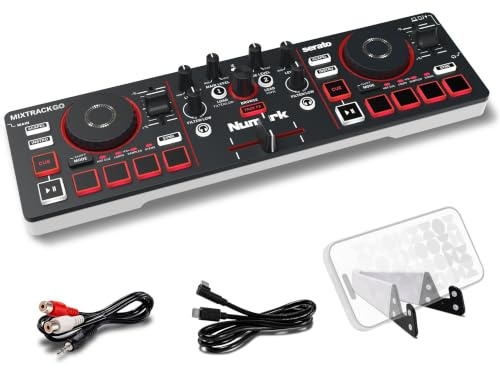 Numark MixTrack Go Kompakt Bluetooth DJ-kontroller med Stems-kontroll