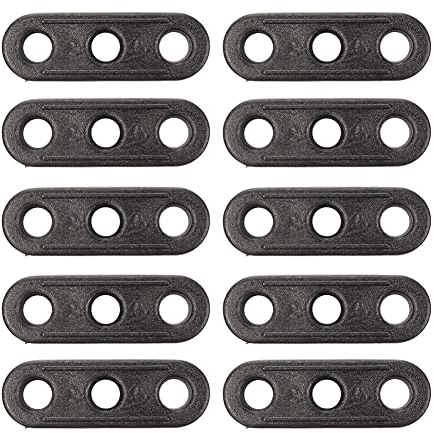 Zak168 10 pcs Camping 3 trous Corde Tendeur, tente de réglage du cordon Guyline tendeurs Ajusteur de corde Tente de camping accessoire, Noir , Taille unique