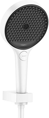 hansgrohe Rainfinity Ensemble support mural et douchette 130 3 jet avec flexible de douche 160 cm, blanc mat, 26851700