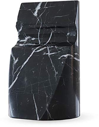 Cooee Design - Skulptur, Dekofigur, Buchstütze - Shoulder - Nero Marquina Marmor - Schwarz - Maße (LxBxH): 9,5 x 11,5 x 17,5 cm - 3,3 Kilo