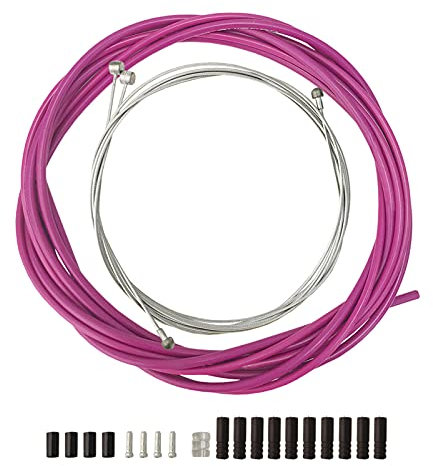 F Fityle Fahrrad Bremskabel Set Universal Bremszughülle Bremsseil Set Fahrrad Bremse Kabel Ersatz Zubehör für MTB Rennrad - Lila