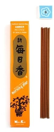 Räucherstäbchen 50 Stück Nippon Kodo Morning Star Amber | Japanisches Räucherwerk aus natürlichen Stoffen | Weicher, beruhigender Duft | Raucharm & perfekt für Meditation