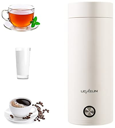 Hervidor eléctrico de viaje pequeño de acero inoxidable – Hervidor eléctrico portátil para agua hirviendo – Hervidor de té de viaje apagado automático – Caldera de agua portátil – Hervidor eléctrico