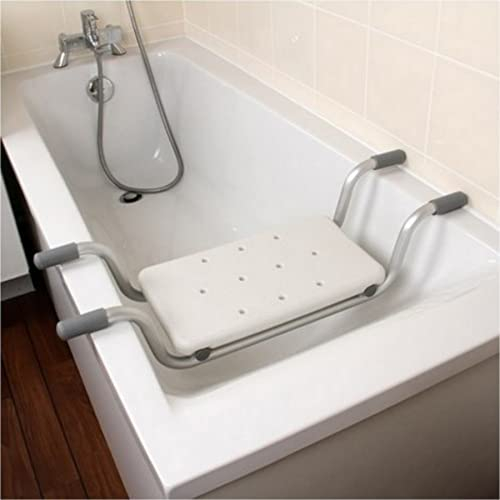 Sedile per Vasca in Lega di Alluminio e Plastica, Sgabello per Vasca da Bagno Larghezza Regolabile 73-83 * 22 * 18cm, Max. Carico 150kg
