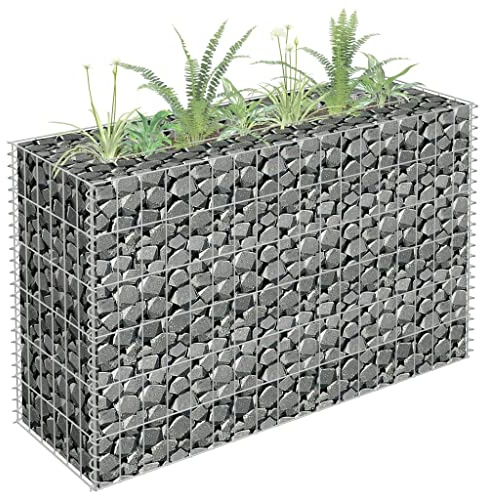 Retaining wall Gabion mesh Gabionen Zaun Gabionen Metallgitter Gartenzaun Metall Gabionen-Hochbeet Verzinkter Stahl 90×30×60 cm