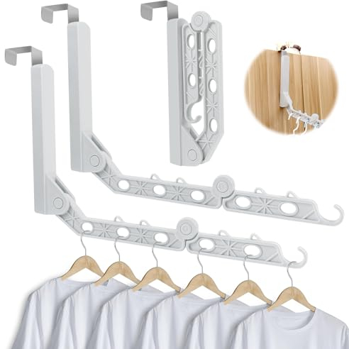 GZhaizhuan 3 Stk Türhänger, Klapphaken Kleiderlüfter Klappbar, Platzsparend für Urlaub Indoor Hotel Outdoor, Bitte Prüfen Sie vor Dem Kauf die Größe