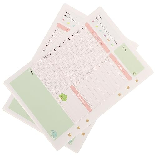 AOKWAWALIY 1 x 6 Planer-Nachfüllpackungen, 6 Ringplaner, Zubehör, Planer, Papier, Nachfüllpackungen, Tagesplaner, Notizbuch, Monatsplaner, Nachfüllpackung, blanko, Notizbuch, Ringbuch, A5, Einlage