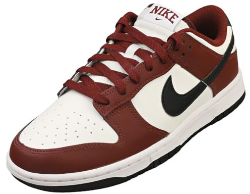 Nike Herren Dunk Low Sneaker, Dark Team Red Black Summit White, 42.5 EU