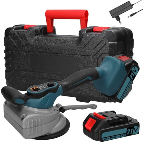 Mulcort Carrelage automatique de carreaux de 21 V Capacité de charge élevée pour la pose de carreaux de sol Outil vibrant Niveleur de carrelage portable Ventouse élargie
