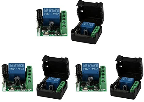 ISTOVO 3X DC 12V 1CH 433MHz Interruptor de Control Remoto Inalambrico Universal Receptor de Rele de 433 MHz Modulo de Boton del Transmisor Diy Kit