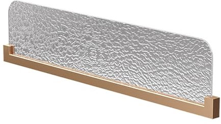 Trennwand für Restaurants, durchscheinendes Glas, für Restaurants, Arbeitsplatte, Trennwand für Büro und öffentliche Bereiche, Roségold (120 x 30 cm)