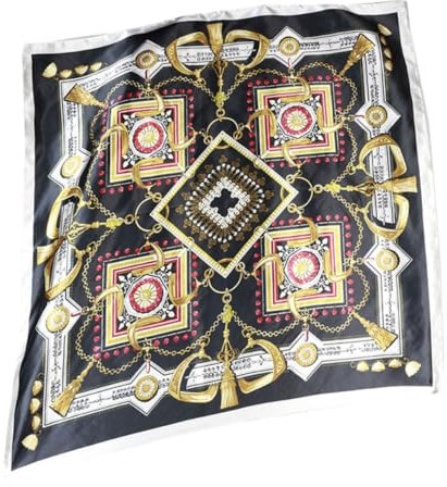 COLLBATH Stilvoller Sonnenschutzschal Aus Seide Mit Geometrischem Muster Atmungsaktiv Und Bequem Für Heiße Sommertage