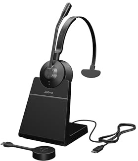 Jabra Engage 55 SE Mono headset UC, Link 400c DECT adapter USB-C, Engage 55 SE Deskstand, 1.2m USB-C to USB-C Cable, Carry case, Warranty and warning (safety leaflets)