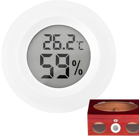 Eoixuqba Igrometro con sensore di temperatura interna, misuratori digitali di umidità della temperatura, Indicatore di temperatura della cantina, Misuratore di temperatura e umidità della custodia