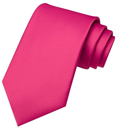 RBOCOTT Hot Pink Tie Mens Necktie for Business and Wedding Party(14)