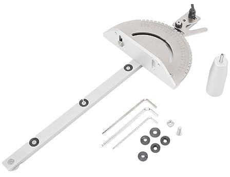 Jauge à onglet universelle pour scie à table et barre à onglet en aluminium, ensemble de jauge à onglet d'angle pour scie à table en acier inoxydable pour un travail du bois précis - Compatible avec