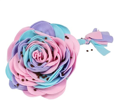 Fbinys Hund Schnüffelmatte - Rose Schnüffelmatte Hundefutterspender - Geruchstraining Schnüffelpad, Mentale Stimulation Spielzeug für Kleine Mittlere Rassen
