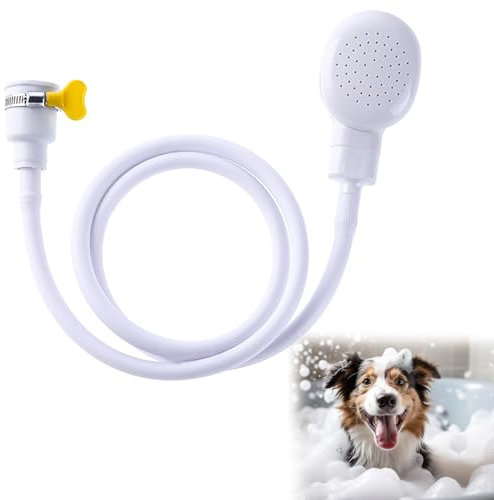 HAPPOW Single Tap Shower Attachment for Bath, 132cm Shower Hose for Bath Taps & Sink with Secure Fit Clamp for Pet Bathing, Baby Washing, Plant Watering & Floor Cleaning