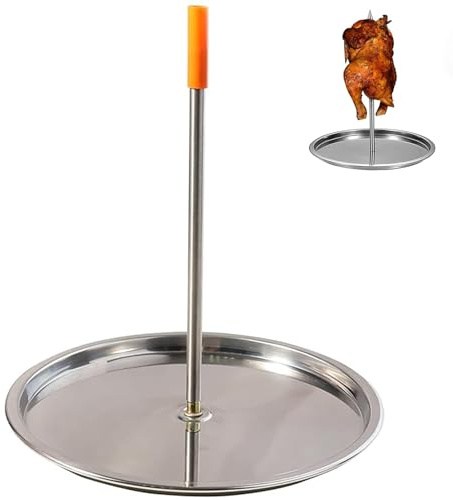 Soporte vertical para brochetas, pincho vertical para barbacoa, asador de pollo, de acero inoxidable, parrilla de acero inoxidable, parrilla Ver/Tical para asar carne, pollo mediano, filete, kebab