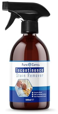 PureCare Incontinence Stain Remover Spray 500ml | Enzyme-Based Fabric Cleaner, For Bedding, Mattresses, Carpets & Upholstery, Lifts Urine Stains & Neutralises Odours