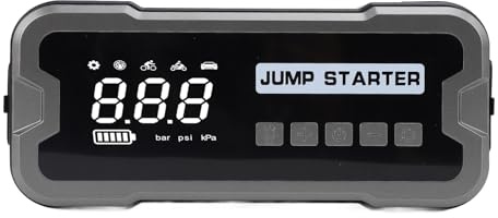 Dpofirs Boîte de Saut de Batterie de Voitures, Démarreur de Saut de Voiture 10000mAh Tire LED d'urgence Bélats à Gonflables 12V 6,0 L