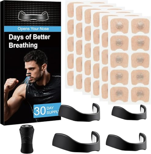 Cerotti Nasali Magnetici - Patch Nasal Anti-Ronflement pour le Sommeil et le Sport (60 Pièces)