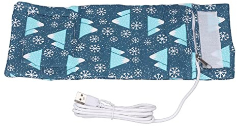 Acouto Resemjölk Värmepåse USB Bärbar Kompakt Zip Stängning Termostat Nappflaska Värmeväska för Outdoor Elephant med Behandling för Säkerhet Av Typ Brandsäkra Och Design Smörgås (Snöflinga)
