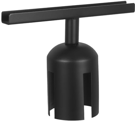TOVINANNA Queue Barrier Stanchion Sign Holder Clamp Stainless Steel 1 Meter for Airport and Retail Crowd Control, Supermarket Poster Display Clip, Queue Control Signboard Fixture