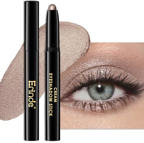 Erinde Champagne Glitzer Ögonskuggapenna, Glitter Sekt Ögonskuggastift Vattenbeständig & Långhållbar, Creme Shimmer Eyeliner, Metalliskt Glittrande Ögon Makeuppenna #09 Champagne Glitzer