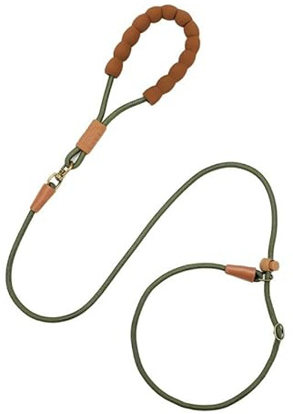Verstellbare Hundeleine, Kletterseil, Trainingsleine, weicher Wolkenschaum-Griff mit doppelter Schnalle, rutschfest, vielseitig, für kleine, mittelgroße und große Hunde, Grün, 150 cm