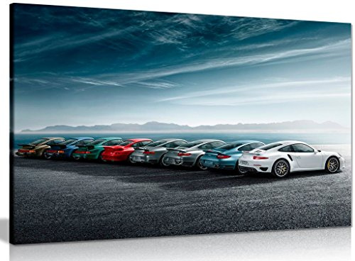 Porsche 911 Turbo History Lineage Leinwanddruck, 76,2 x 50,8 cm