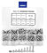 Vis à tête cylindrique large, 260 pcs/ensemble # 6-32 Kit d'assortiment de vis à tête cylindrique croisée en acier inoxydable