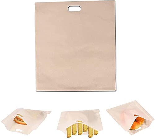 Toastbags 1 Stück Toaster Bags Beutel Taschen Toasterbeutel Toast Tüten Wiederverwendbare Beutel für Sandwich Toaster Grill Mikrowellenherd(6.3 x 7.1in)
