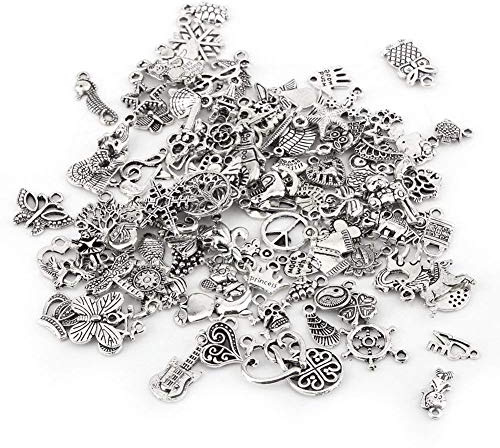 Breloques Charms Pendentifs Tibetan Mixtes Argent - Accessoires DIY Bijoux pour Colliers Bracelets - 100 pièces de qualité
