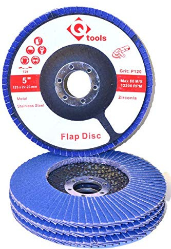 Fächerscheibe 125 Metall | Mix-Pack Korn 40/60/80/120 | Schleifscheiben für den Winkelschleifer 125 / Flex |Schleifaufsatz/Schleifmop |verschiedene Körnung