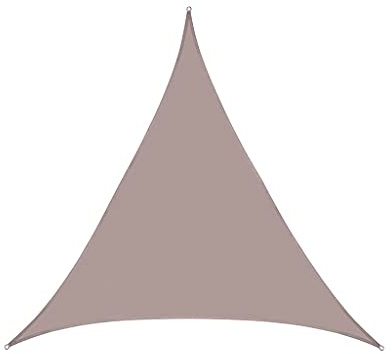 KHUY Voile D'ombrage Triangulaire, Voile D Ombrage Impermeable pour Serre, Voile Dombrage de Jardin, Bache pour Terrasse pour Ombre et Auvent de Pluie Tente de Pluie (Color : Brown, Size : 4x4x4m)