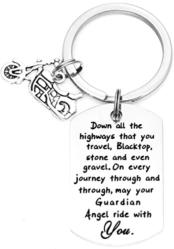 HUTIMY Motorcycle Keychain Gifts for Men Women Present Items Accessories for Rider Motor Keyring Cycle Biker Ride Safe Key Chain Motorcyclist Biker Keychain