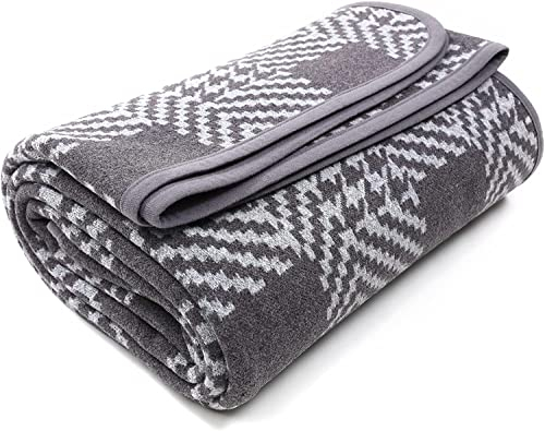 ACUSHLA Merino Wolldecke Warme Decke Wohndecke Sofadecke Blanket Tagesdecke Plaid Sofa Großer Überwurf Ideal für Outdoor-Camping, Alle Jahreszeiten (160x220 cm-Houndstooth Grey)