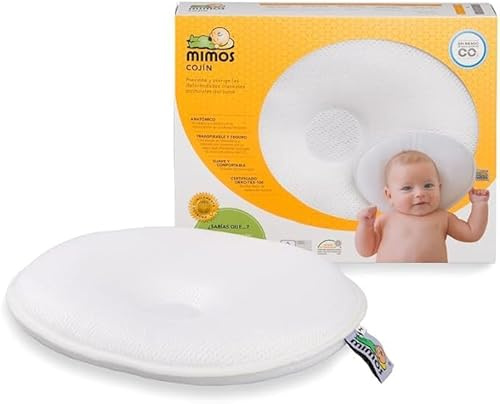 MIMOS® Cojín para bebés | Ayuda a prevenir y Tratar la plagiocefalia | Producto Transpirable y Esponjoso | No Incluye Funda | Disponible en 4 Tallas (M)