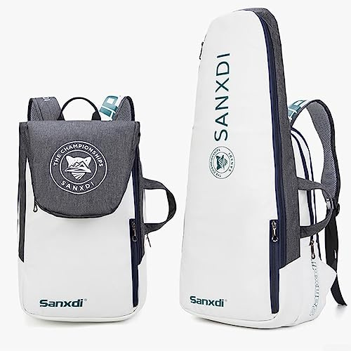 Sac de rangement pour raquettes de tennis, sac à dos pour raquettes de tennis, squash, badminton, gris Taille unique